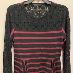 BCBG Max Azria Striped Top - Size Medium